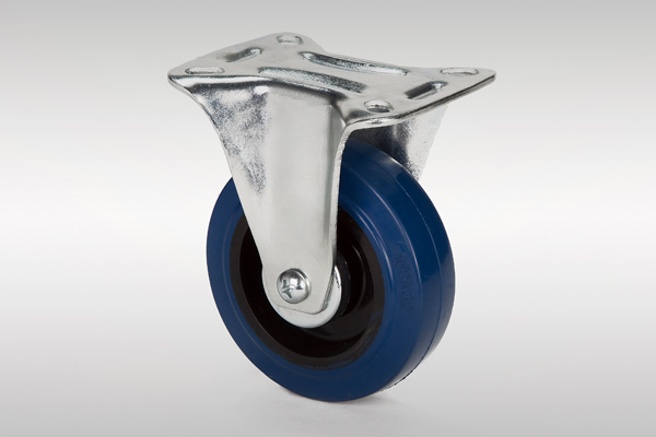 Blue Super Elastic Fixed Plate Castor