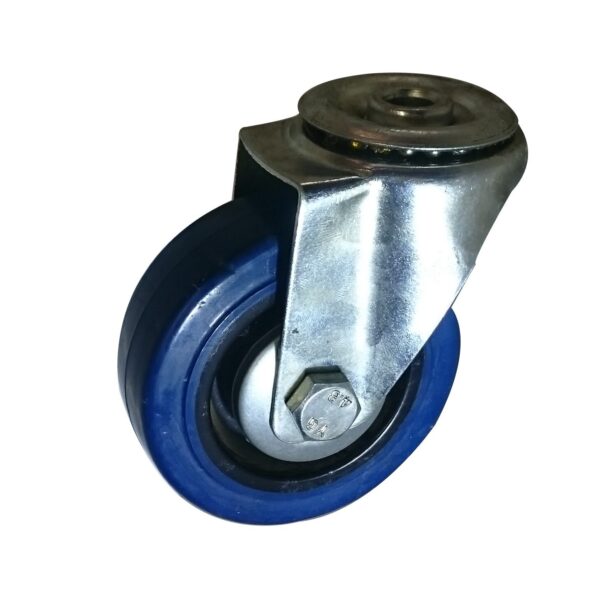 Blue Super Elastic Swivel Bolt Hole Castor