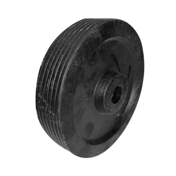 black rubber solid castor wheel