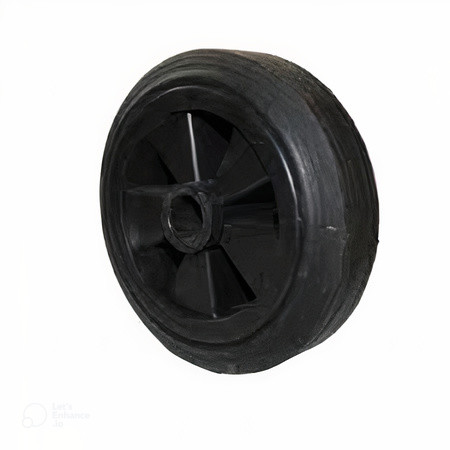 150mm Black Rubber Plastic Disk Wheel (Lawnmower Wheel)